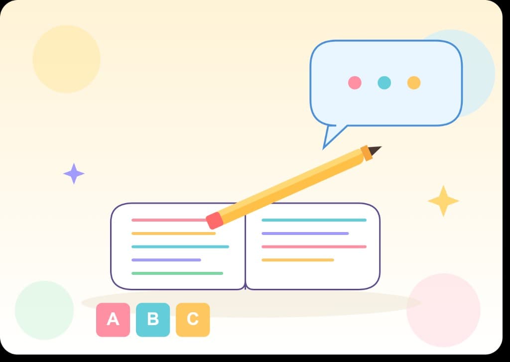 Language and writing skills illustration